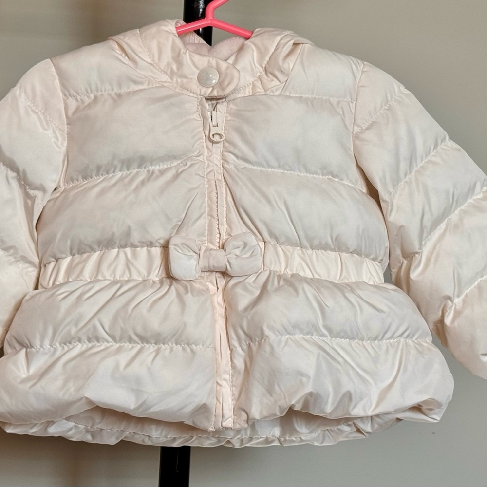 Baby Gap Infant Girls Ivory Colored Winter Puffer Coat